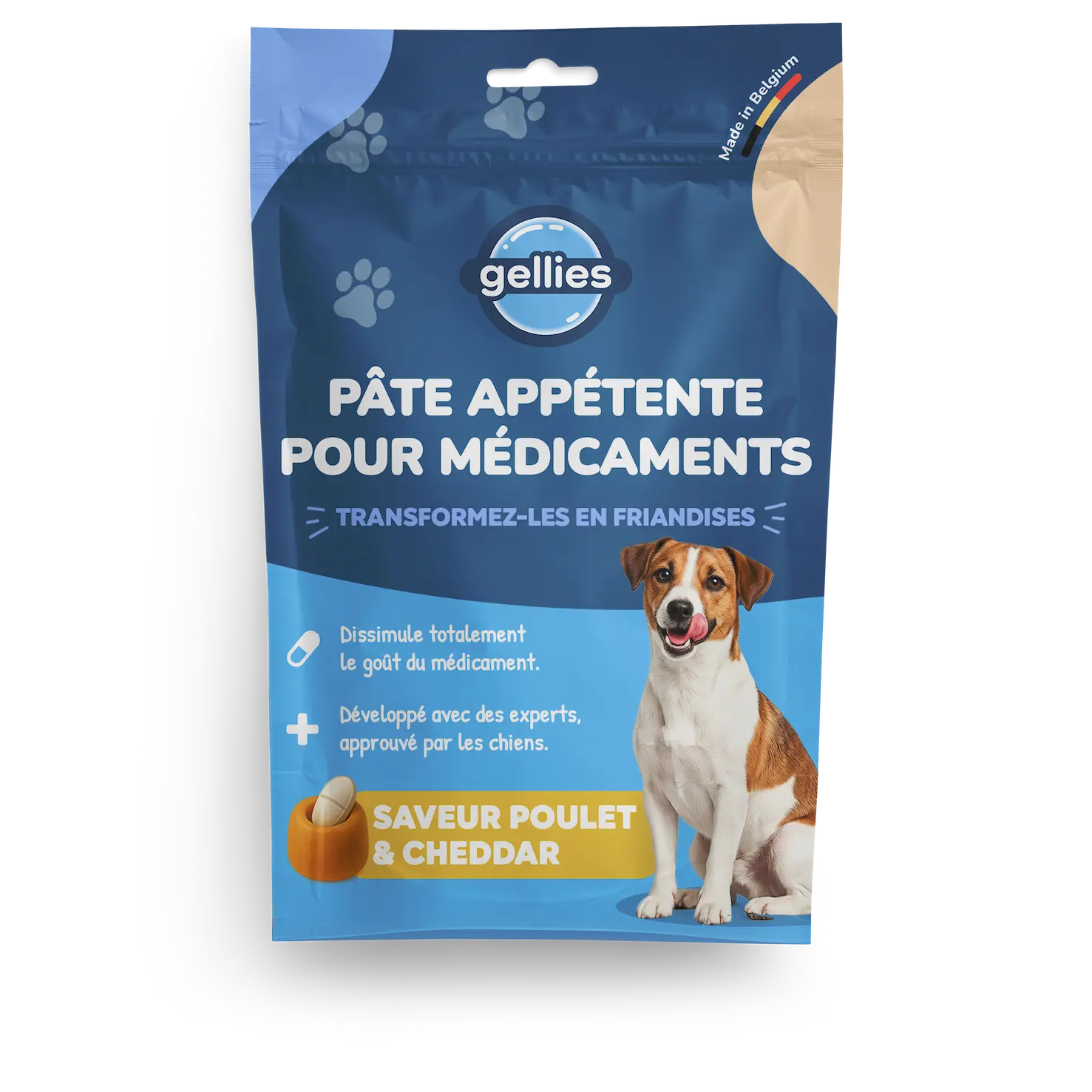 Gellies - Pâte cache-comprimé Poulet & Cheddar